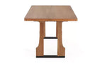 TUYOHW 63 Table de salle à manger rectangulaire pour 6-8 personnes, table de cuisine de style campagnard avec cadre en bois massif pour salon, résistante aux rayures et à l'eau