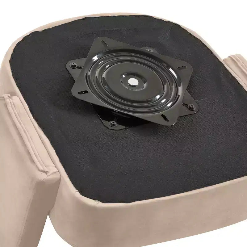 TUYOHW Fauteuil d'appoint pivotant moderne avec revêtement en velours, chaise ronde en forme de tonneau avec dossier ouvert et accoudoirs, chaise confortable pour chambre, salon