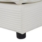 MAYEERTY 70.8 Canapé modulable moderne en velours côtelé, rembourré, avec deux oreillers pour salon, beige