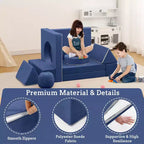 Canapé de jeu modulaire 12 pièces pour enfants, canapé sectionnel créatif pour salle de jeux et chambre à coucher, canapé pour tout-petits pour dormir, lire et jouer imaginatif