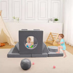 Canapé de jeu modulaire 12 pièces pour enfants, canapé sectionnel créatif pour salle de jeux et chambre à coucher, canapé pour tout-petits pour dormir, lire et jouer imaginatif