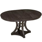 Ensemble de salle à manger rond extensible pour 4 personnes, ensemble de salle à manger rétro fonctionnel en bois 5 pièces avec 4 chaises rembourrées pour la cuisine