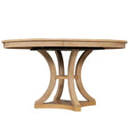 Ensemble de salle à manger rond extensible pour 4 personnes, ensemble de salle à manger rétro fonctionnel en bois 5 pièces avec 4 chaises rembourrées pour la cuisine