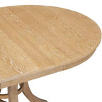 Ensemble de salle à manger rond extensible pour 4 personnes, ensemble de salle à manger rétro fonctionnel en bois 5 pièces avec 4 chaises rembourrées pour la cuisine