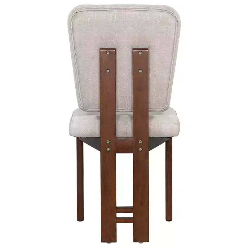 Ensemble table à manger extensible en bois avec banc, ensemble de table de cuisine 6 pièces avec rallonge amovible et 4 chaises de salle à manger rembourrées, beige, expresso