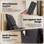 Fauteuil inclinable électrique avec fonction de chauffage et de massage, inclinable simple réglable en cuir PU, siège de cinéma et fauteuil pour salon/bureau