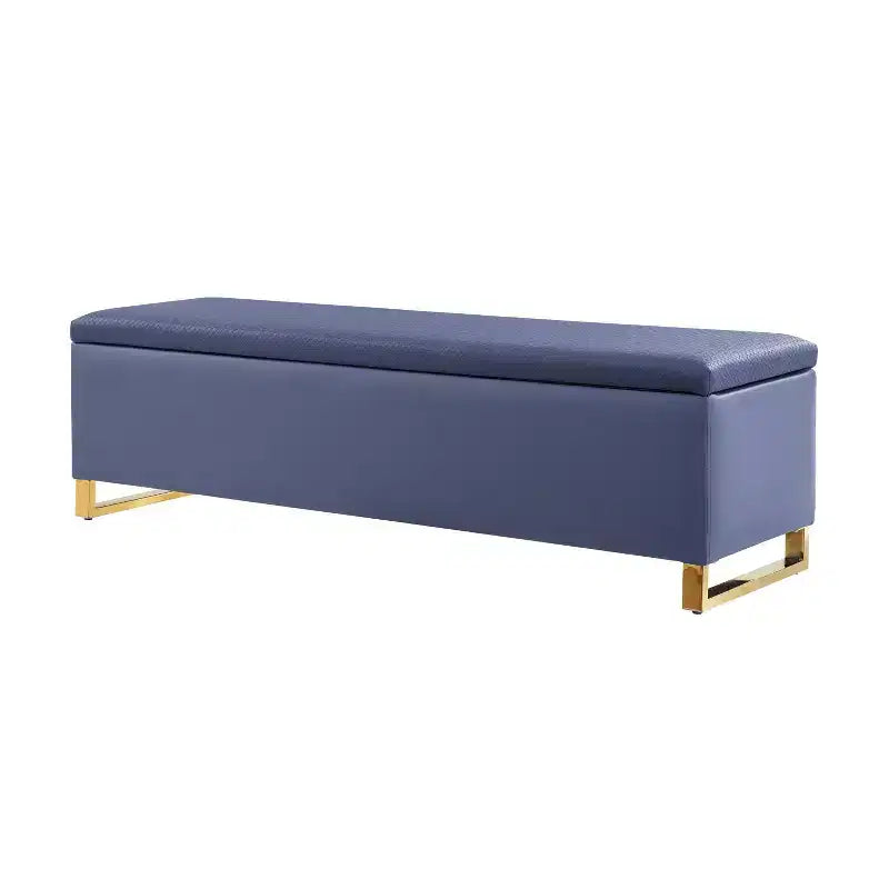 Banc de rangement Amalia avec deux poufs et motifs tissés en losange|ART OF LIVING DESIGNS