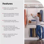 Kit d'organisation de placard DIY personnalisé Rubbermaid Configurations de 4 à 8 pieds, blanc