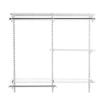 Kit d'organisation de placard DIY personnalisé Rubbermaid Configurations de 4 à 8 pieds, blanc