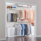 Kit d'organisation de placard DIY personnalisé Rubbermaid Configurations de 4 à 8 pieds, blanc