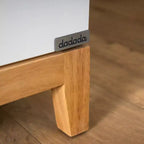 Commode LaLa Little à 3 tiroirs (blanc + chêne rouge)