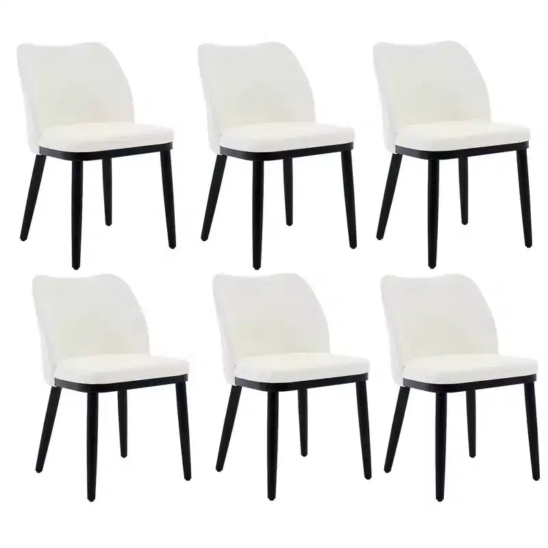 Chaises de Salle à Manger Lot de 6. Chaises de Cuisine Rembourrées avec Assise Capitonnée et Pieds en Bois pour Cuisine. Salle à Manger. Restaurant. Café.
