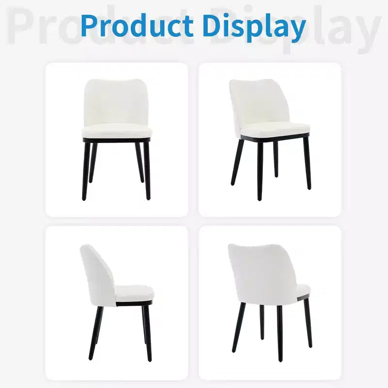Chaises de Salle à Manger Lot de 6. Chaises de Cuisine Rembourrées avec Assise Capitonnée et Pieds en Bois pour Cuisine. Salle à Manger. Restaurant. Café.