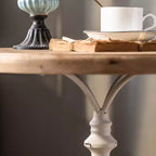Table d'appoint sur pied noire et blanche Maxax