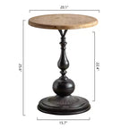 Table d'appoint sur pied noire et blanche Maxax