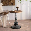 Maxax Black White Pedestal Side Table