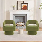 Fauteuil pivotant à 360° - Fauteuil de salon en polaire Teddy, dossier ajouré ergonomique, fauteuil d'appoint pour chambre, bureau, appartement