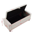 GDFStudio Norwyn Pouf de rangement rembourré 48