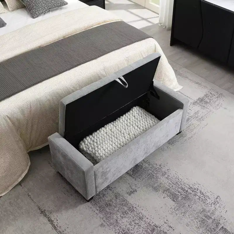 GDFStudio Norwyn Pouf de rangement rembourré 48