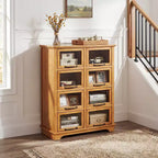 Christopher Knight Home Bradley Modern Farmhouse Wood Storage Cabinet with 8 Glass Doors