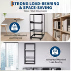 Rack réseau à cadre ouvert en acier au carbone robuste 20U, hauteur réglable 22-40 pouces, 2 plateaux, 4 roulettes verrouillables, fixation au sol/mur pour équipement informatique et audiovisuel