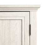 Buffet de cuisine avec portes, étagères réglables, blanc