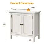 Buffet de cuisine avec portes, étagères réglables, blanc