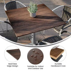 Plateau de table Flash Furniture Acadia TopGuard HPL, bord sans couture, résistant aux rayures et aux taches, qualité commerciale