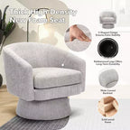 Fauteuil pivotant à 360° pour la lecture avec rangement caché, fauteuil de salon rotatif en tissu chenille pour le salon, la chambre et le bureau à domicile