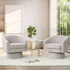 Fauteuil pivotant à 360° pour la lecture avec rangement caché, fauteuil de salon rotatif en tissu chenille pour le salon, la chambre et le bureau à domicile