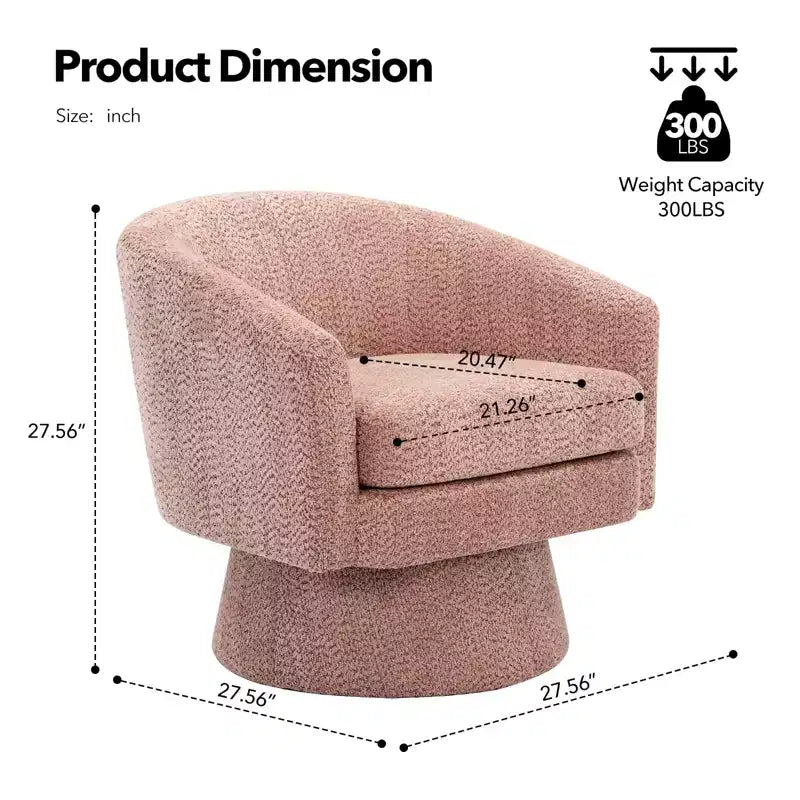 Fauteuil pivotant à 360° pour la lecture avec rangement caché, fauteuil de salon rotatif en tissu chenille pour le salon, la chambre et le bureau à domicile