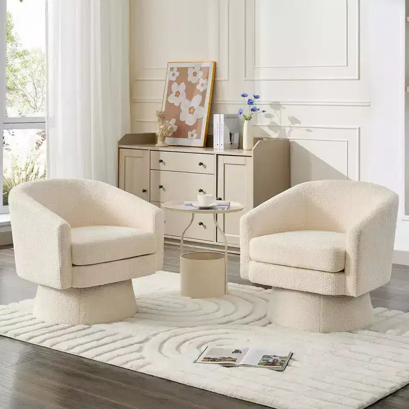 Fauteuil pivotant à 360° pour la lecture avec rangement caché, fauteuil de salon rotatif en tissu chenille pour le salon, la chambre et le bureau à domicile