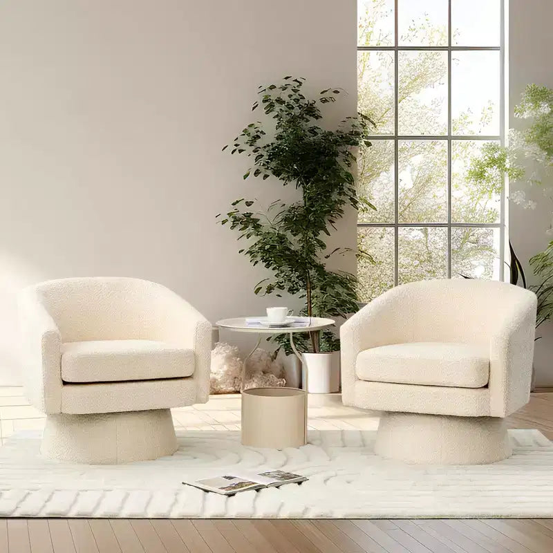 Fauteuil pivotant à 360° pour la lecture avec rangement caché, fauteuil de salon rotatif en tissu chenille pour le salon, la chambre et le bureau à domicile