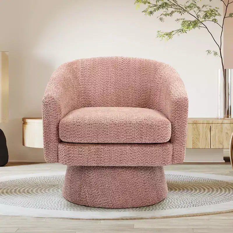 Fauteuil pivotant à 360° pour la lecture avec rangement caché, fauteuil de salon rotatif en tissu chenille pour le salon, la chambre et le bureau à domicile
