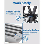 Planche télescopique en aluminium, capacité 200 kg, plateforme extensible réglable antidérapante et sangles de sécurité, accessoire d'échelle d'échafaudage léger