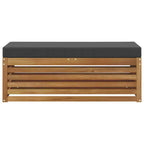 vidaXL Banc tabouret Naturel et anthracite 115 x 43 x 37 cm