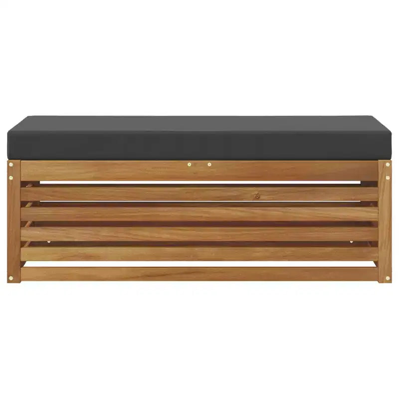 vidaXL Banc tabouret Naturel et anthracite 115 x 43 x 37 cm