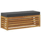 vidaXL Banc tabouret Naturel et anthracite 115 x 43 x 37 cm