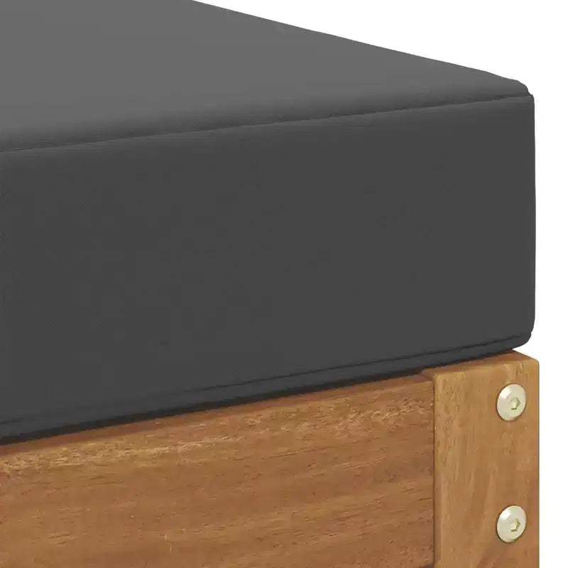 vidaXL Banc tabouret Naturel et anthracite 115 x 43 x 37 cm