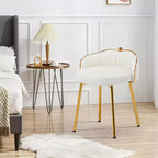 Chaise de coiffeuse mignonne Furniliving avec pieds dorés