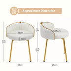 Chaise de coiffeuse mignonne Furniliving avec pieds dorés