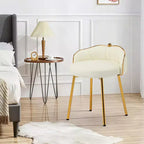 Chaise de coiffeuse mignonne Furniliving avec pieds dorés