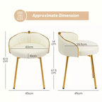 Chaise de coiffeuse mignonne Furniliving avec pieds dorés
