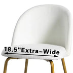 Chaise d'appoint Eileen 30 H rembourrée blanche