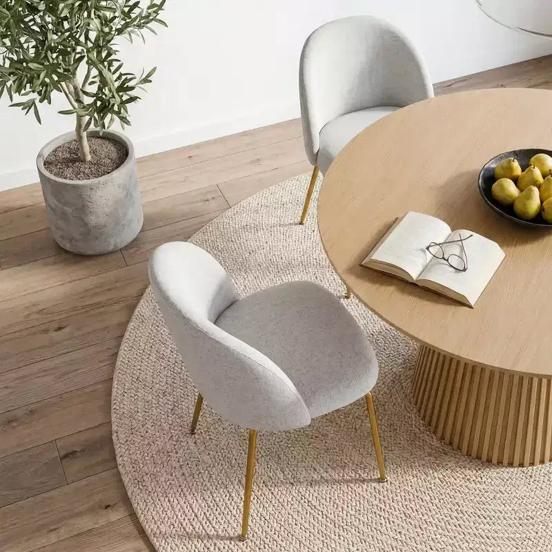 Chaise d'appoint Eileen 30 H rembourrée blanche