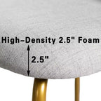 Chaise d'appoint Eileen 30 H rembourrée blanche