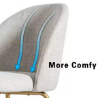 Chaise d'appoint Eileen 30 H rembourrée blanche
