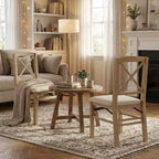 FurnitureR Lot de 2 chaises pliantes de salle à manger avec assise rembourrée, chaises pliantes pour cuisine, salle à manger, petit espace, chaises d'appoint peu encombrantes