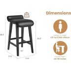 Ensemble de tabourets de bar, tabourets de bar hauteur comptoir, chaises de bar rembourrées avec dossier bas, repose-pieds, tabourets de bar modernes industriels avec coussin en cuir PU