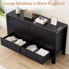 Commode en bois à 6 tiroirs pour chambre à coucher, Grand organiseur de rangement moderne pour salon, entrée, couloir